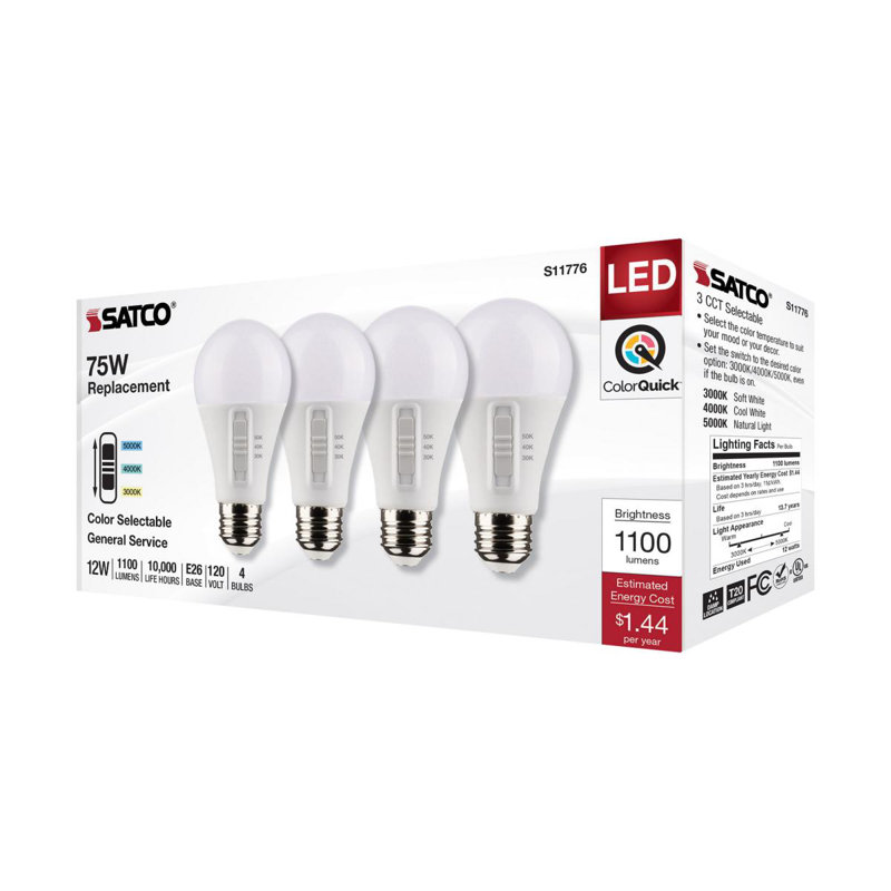 14 Watt White LED Bulb, 75 Watt Equivalent 