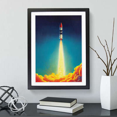 Mysterious Spaceship Rocket - Single Picture Frame Print
