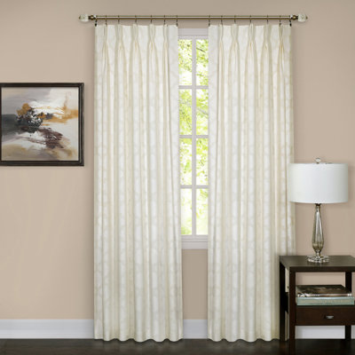 Hendrickson Energy Efficient Window Privacy Synthetic Damask Blackout Thermal Room Darkening Pinch Pleat Polyester Curtain Panels