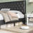 Trotwood Faux Leather Button Tufted Platform Bed-945826771-945826770