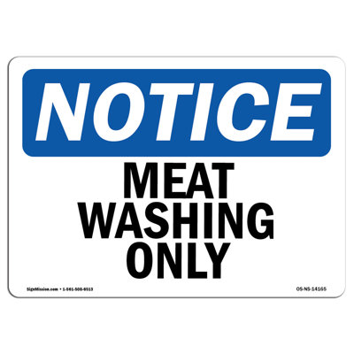 Signe de lavage de viande seulement