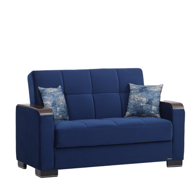 Neubauer 65 in. Fabric Upholstered 2-Seater 3-in-1 Sleeper Loveseat Sofa Bed with Storage