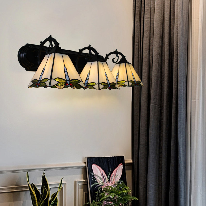 Caldina 3-Light Tiffany Style Wall Sconce Lamp