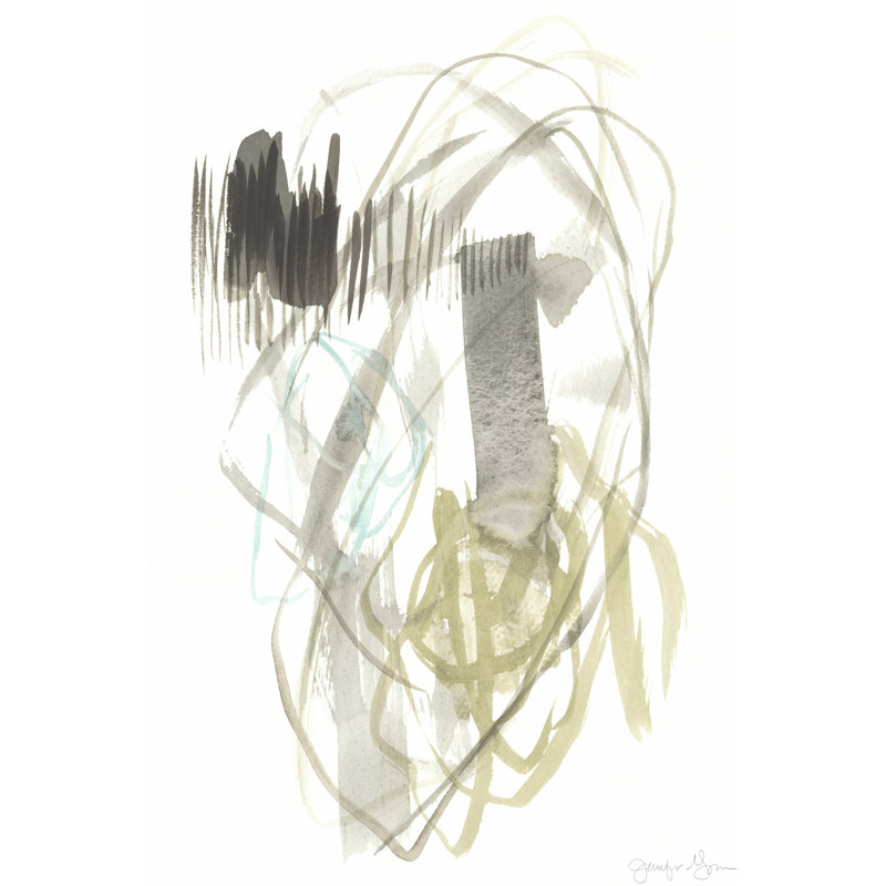 A Touch Of Mint II by Jennifer Goldberger - No Frame Painting on Canvas, 30cm H x 20cm W x 3.8cm D