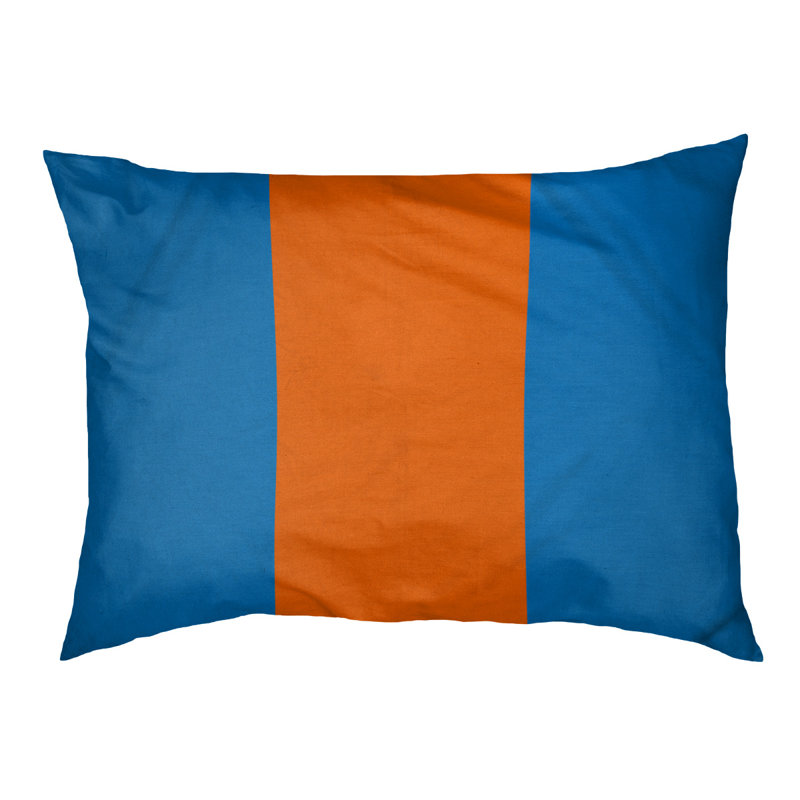 Coussin extérieur Oklahoma, Grand (l 40 po x P 30 po x H 14 po), Bleu / rouge-orange / bleu