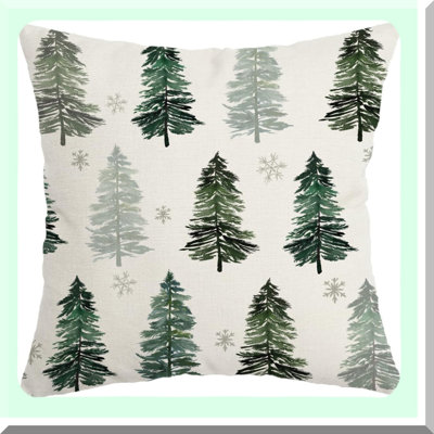 Winter Wonderland Snowflake Farmhouse Pillow Cover - Holiday Decoration for Home Sofa Couch - AA223-18