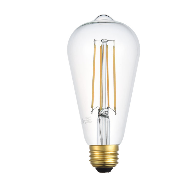 6 Watt (60 Watt Equivalent), ST18 LED, Dimmable Light Bulb, Warm White (3000K) E26/Medium (Standard) Base