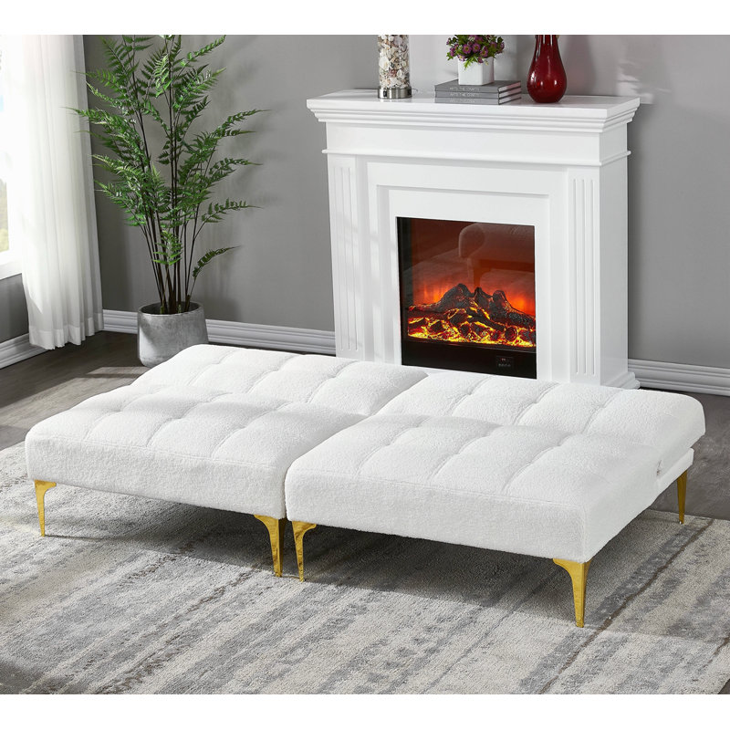 Tissu convertible futon avec pieds en métal