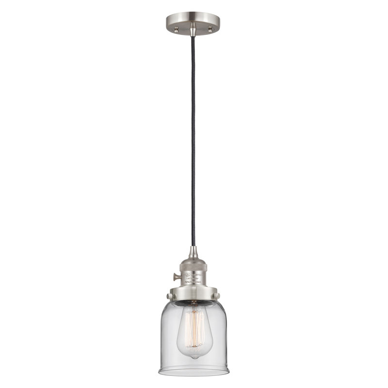 Franklin Restoration - Amberlynn - Mini-luminaire suspendu à 1 lumière - Interrupteur marche / arrêt - Ampoule DEL, Clair