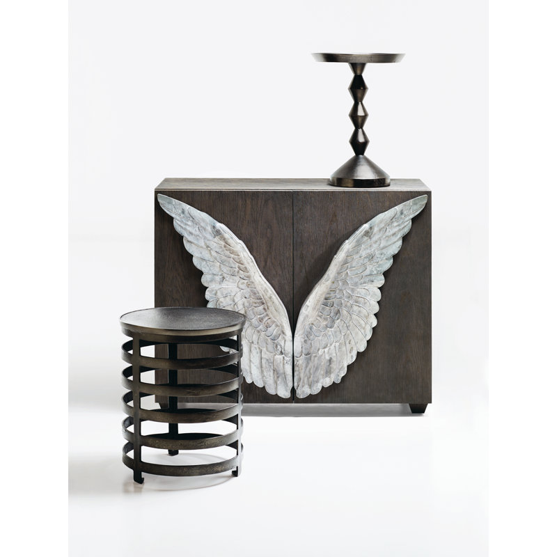 Mirabelle Tray Top Pedestal End Table