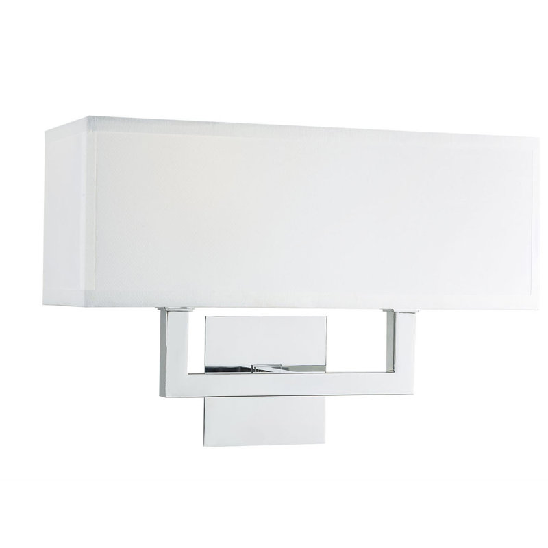 Harland Aluminium Flush Mounted Sconce, Polished Chrome