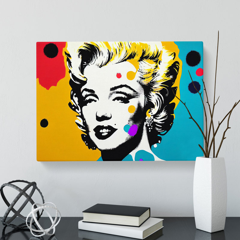 Pop Art Marilyn Monroe Vol.1 Abstract - Wrapped Canvas, 40cm H x 60cm W x 3cm D