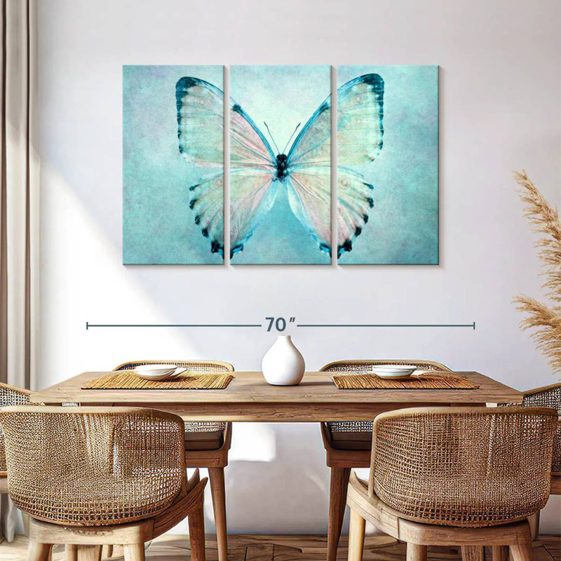 Brampt Delicate Blue Butterfly, 36" H x 57" W