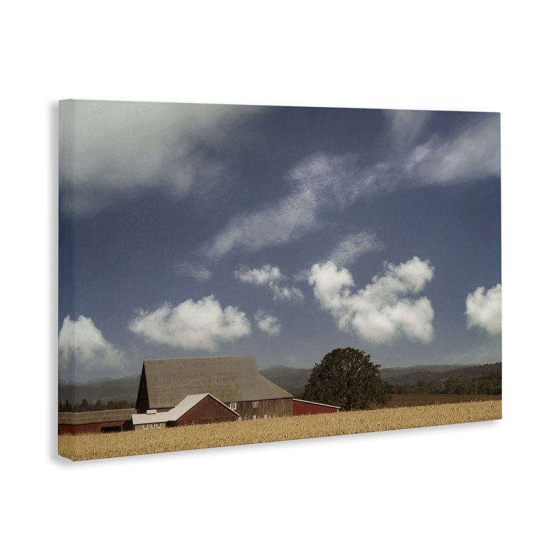 «Clouds Over Farmhouse», art mural par Don Schwartz, H 16 po x l 24 po