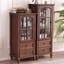 Vitrines en bois de noyer massif