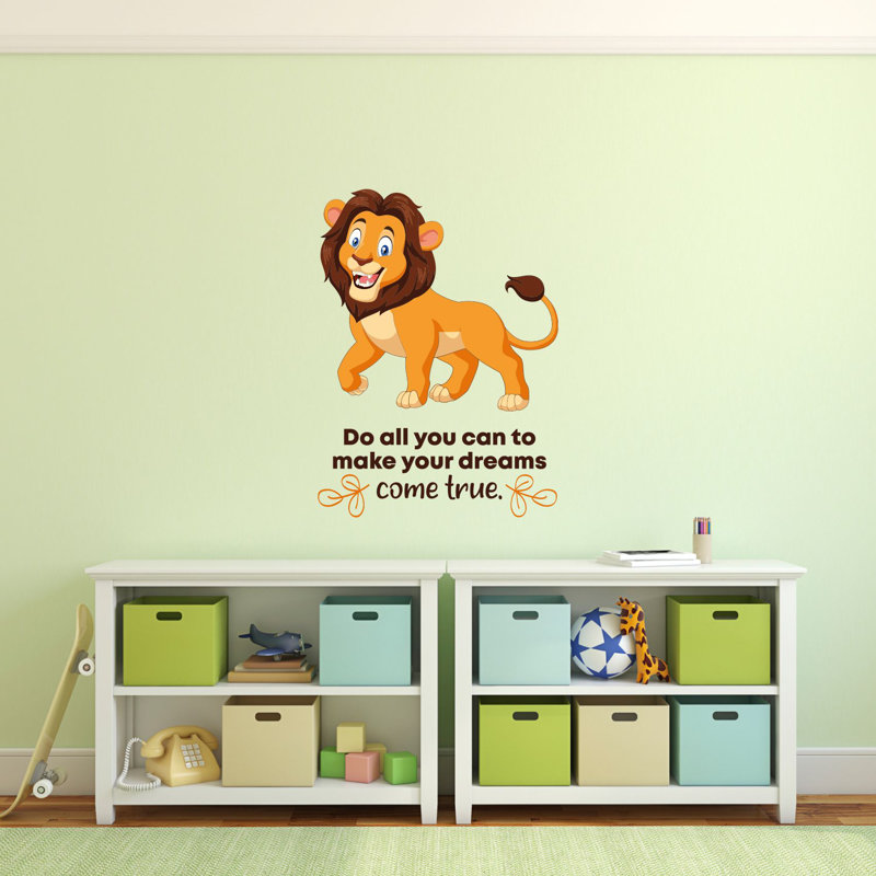Décalcomanie murale Lion Dreams, H 40 po x l 35 po