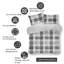 Modern Check Pattern Polycotton Duvet Cover and Pillowcase Set - Machine Washable-25698924-25698925