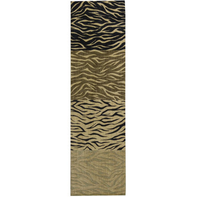 Wool Animal Print Area Rug