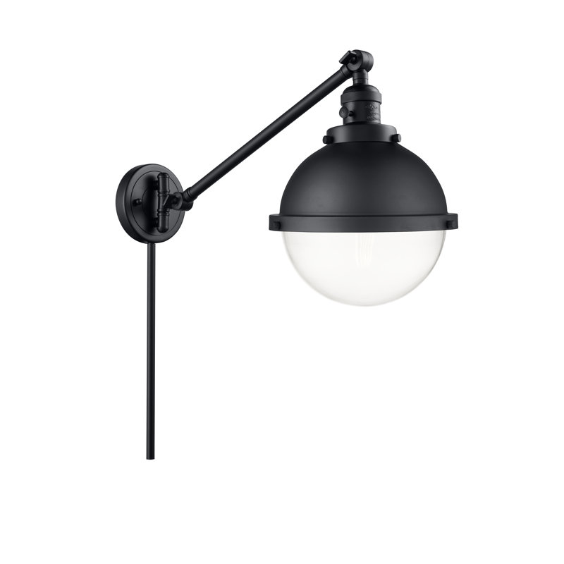 Shauna Swing Arm Sconce, LED, Brushed Satin Nickel, Seedy