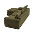 Canapé modulaire modulaire, canapé en L en forme de nuage avec 1 repose-pieds mobile, canapé profond en chenille confortable avec coussins moelleux pour le salon