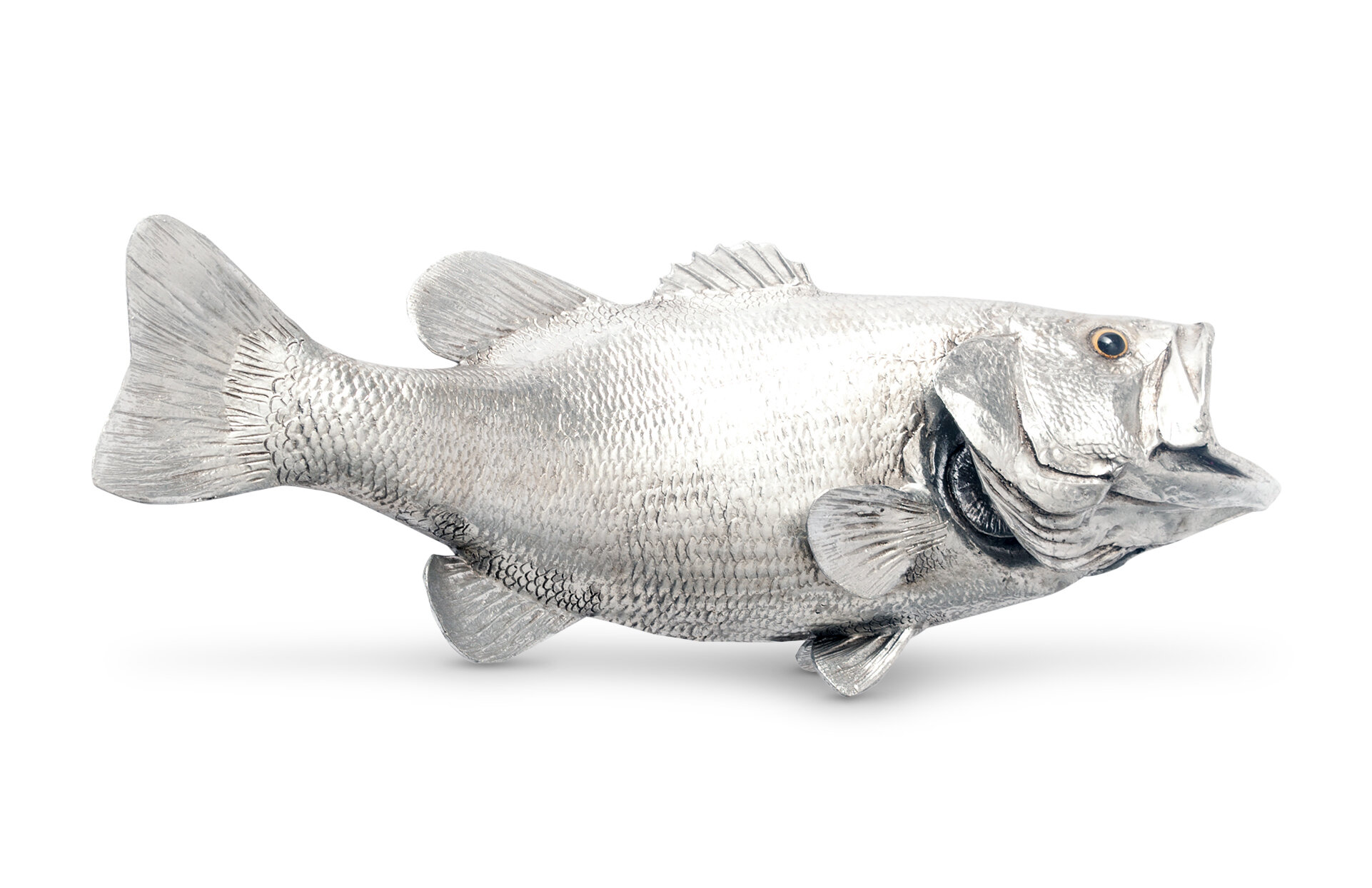 Phillips Collection Largemouth Bass Fish, Silver Leaf