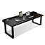 Bureau d'écriture rectangulaire en bois massif noir-118511614-118511616