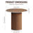 Modern 31.5" fluted round dining table with a silver outline-Walnut-1844694036