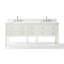 Ensemble de meuble-lavabo à double cuve en bois massif avec comptoir Thassos blanc 2 po Capri-70715102-96881987