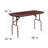 Wofford 24" x 48" Rectangular Mahogany Melamine Laminate Folding Banquet Table-38328652
