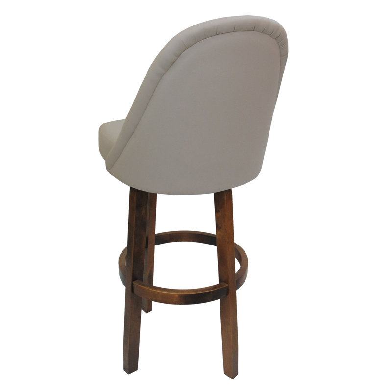 Tabouret de bar pivotant Holifield de 26 po M-235 avec base Holifield - Moka foncé, Moka foncé, Beige Océan