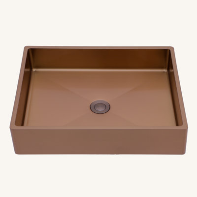 19"X15" Stainless Steel Bathroom Sink With Pop Up Drain