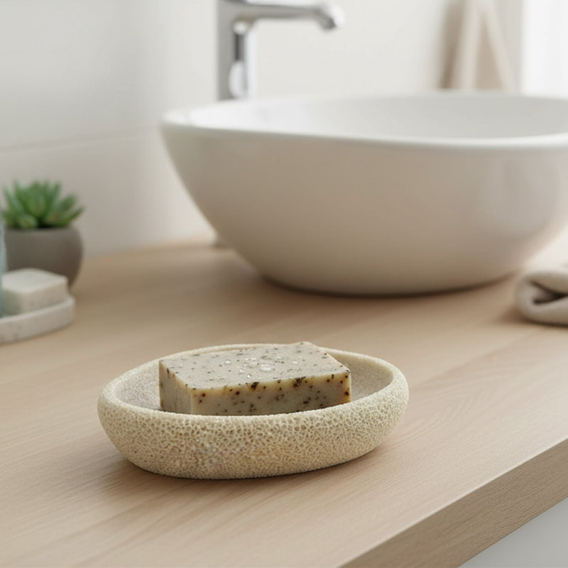 Soap Dish Beige Sea Sponge Inspired