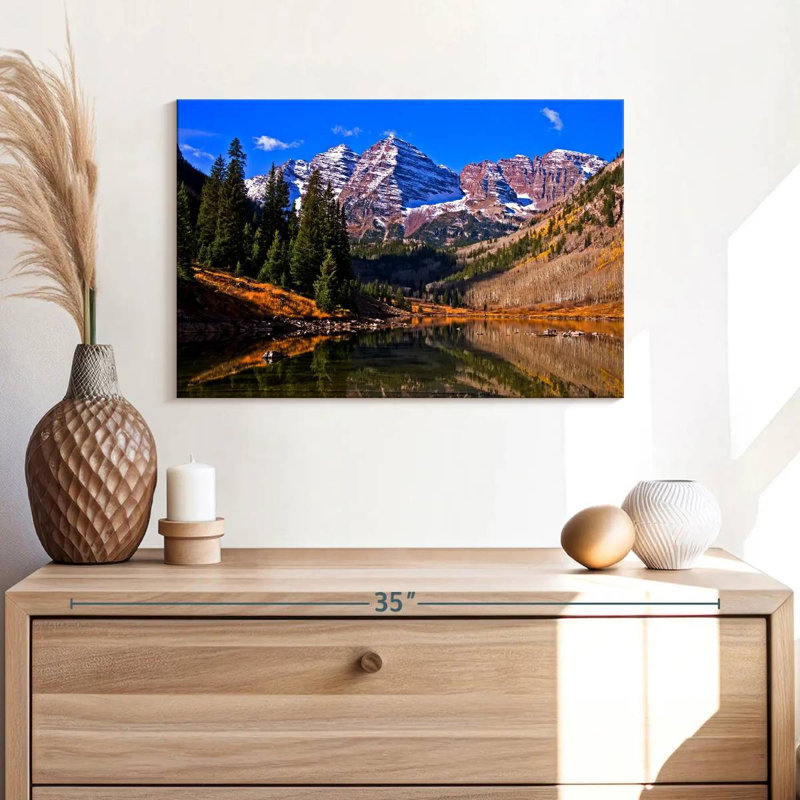 Maroon Bells pendant la saison d'automne, H 16 po x l 24 po