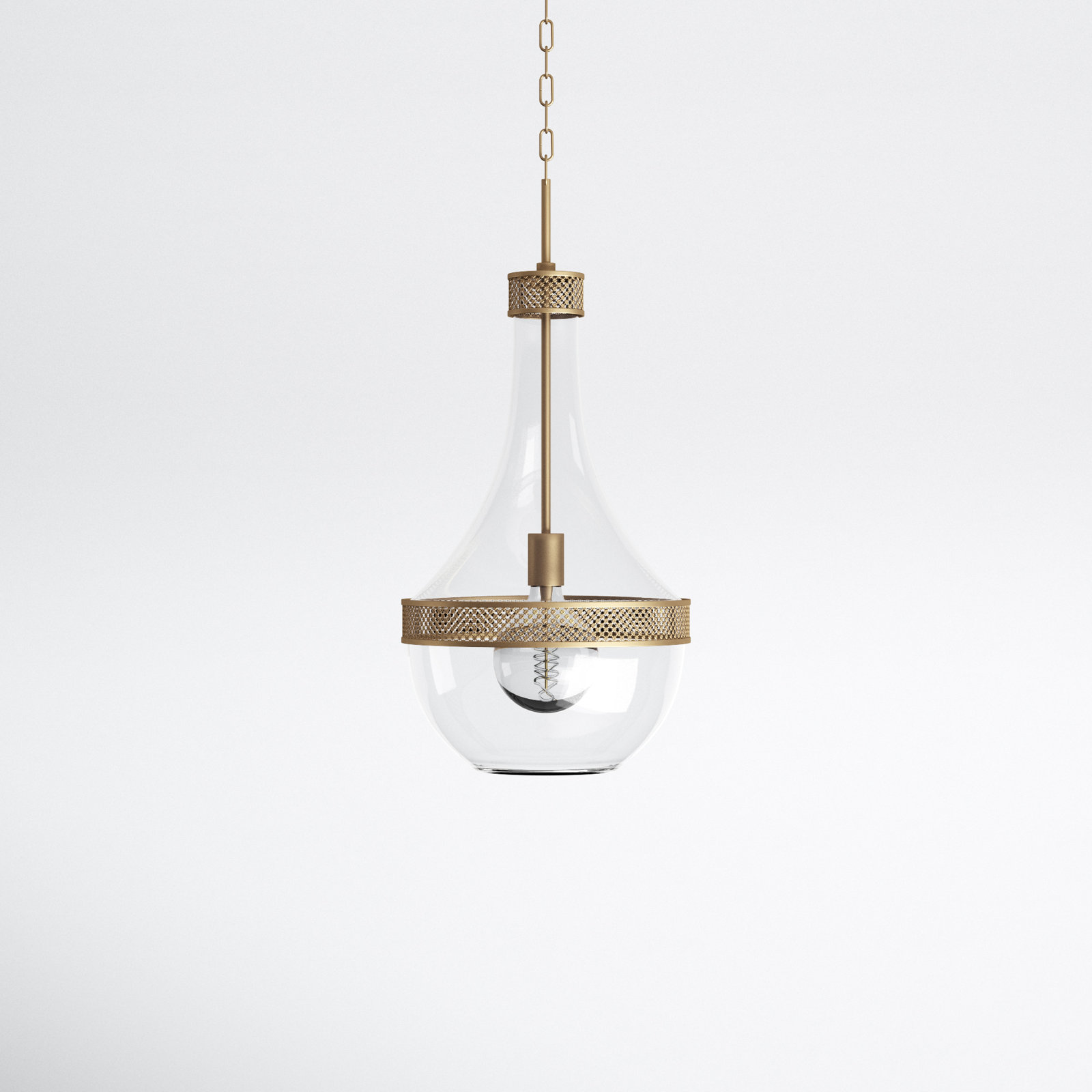 Twain Single Light Pendant, Old Bronze, 23" H x 10.75" W x 10.75" D