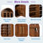 Garde-manger arqué avec portes en verre, tablettes arquées ouvertes, supports de rangement internes à 4 portes et tablettes réglables-472557426