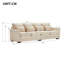 Bobi 4 Seater Linen Sofa & Chaise-1432732423