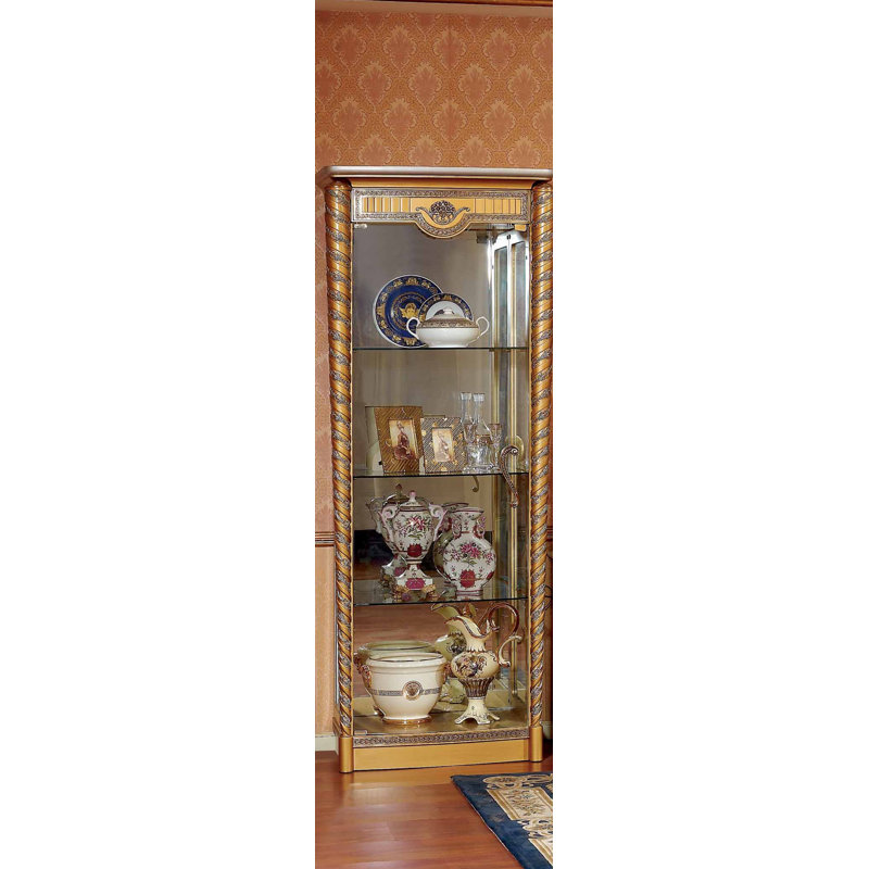 Zeus Solid Wood Lighted China Cabinet