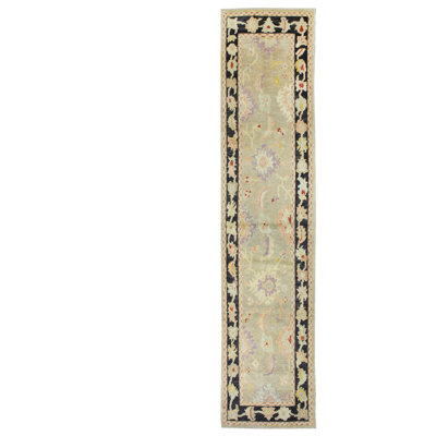 Oushak One-of-a-Kind 3' X 13'5" 2000s Runner Wool Area Rug in Brown
