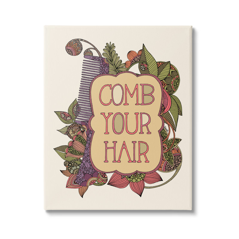 Peigne vos cheveux par Valentina Harper - impression, Toile tendue, H 20 po x l 16 po x P 1,5 po