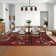 Floral Machine Washable Rug with Non-Slip Backing, Stain-Resistant Soft Low Pile Floor Mats, Foldable Farmhouse Indoor Carpet for Bedroom, Nursery