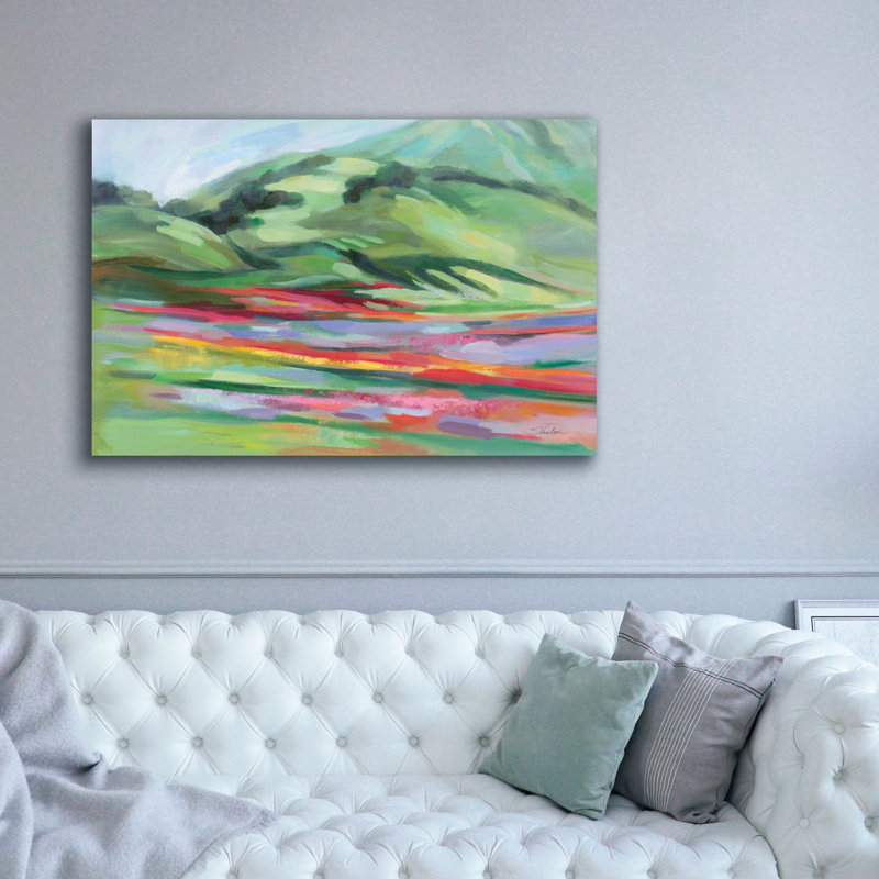  «Emerald Mountain» par Silvia Vassileva, art mural sur toile, 60 po x 40 po