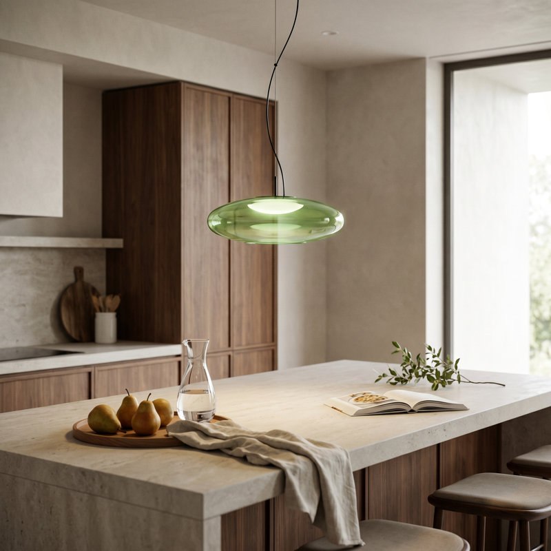 Plat 1 - Light LED Pendant, Green