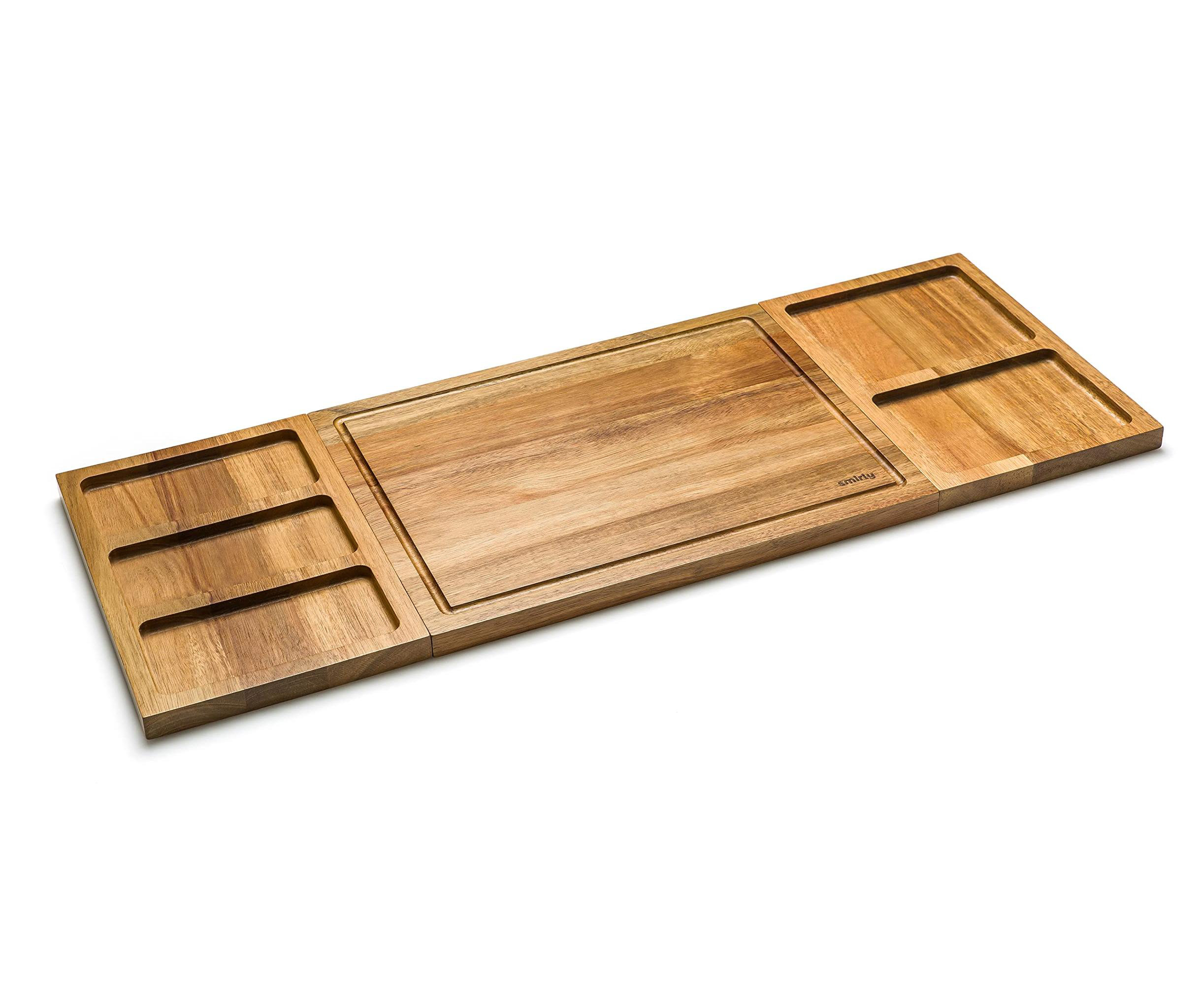 Acacia Wood Cutting Board Set - Wooden Cutting Boards For Kitchen, Chopping  Board Set - Kitchen Cutting Board With Storage