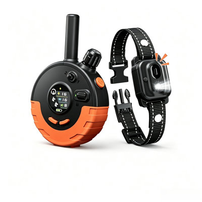 Collier de dressage à distance pour chiens, dresseur de chiens rechargeable avec son de vibration, flash DEL et lumière SOS, ensemble de dressage électronique d'intensité réglable pour chien