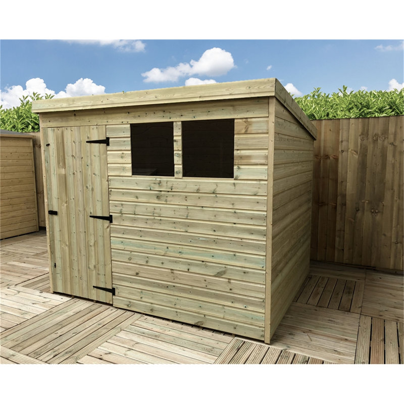Kafton 8 ft. W x 5 ft. D Solid Wood Garden Shed