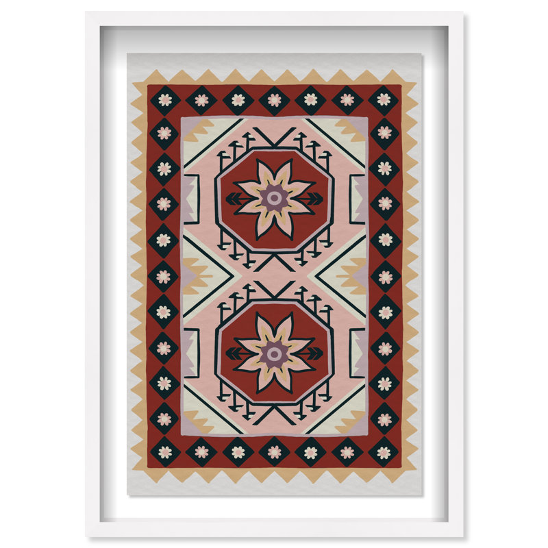 Daylight Damask Print by Oliver Gal, 16.5"H x 11.5"W, White Shadowbox