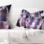 3D surréel mauve - coussin imprimé abstrait