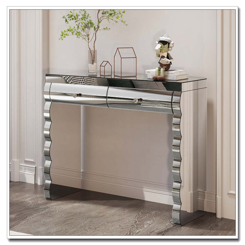 Console à miroir avec 2 tiroirs