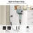 Jamair Makeup Vanity with Full Length Mirror & LED Mirror and Power Outlet, 12 Drawers and 10 Open Storage Shelves, Hidden Storage Capacity, Dimmable & 3 Color Lighting -1960298169