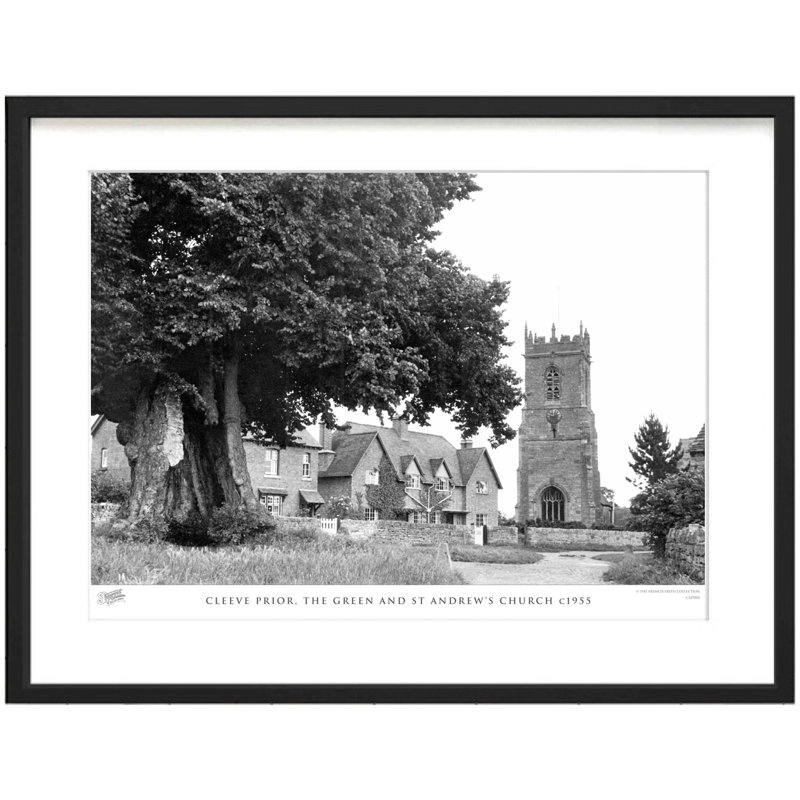 Cleeve Prior, The Green And St Andrew's Church C1955 by Francis Frith - Single Picture Frame Print, 40cm H x 50cm W x 2.3cm D